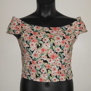 Floral Off-the-Shoulder Crop Top